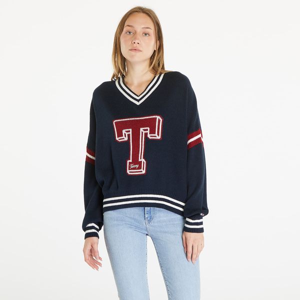 Tommy Hilfiger Пуловер Tommy Jeans Letterman Sweater Blue S