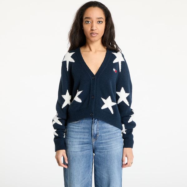 Tommy Hilfiger Пуловер Tommy Jeans Star Cardigan Blue XS