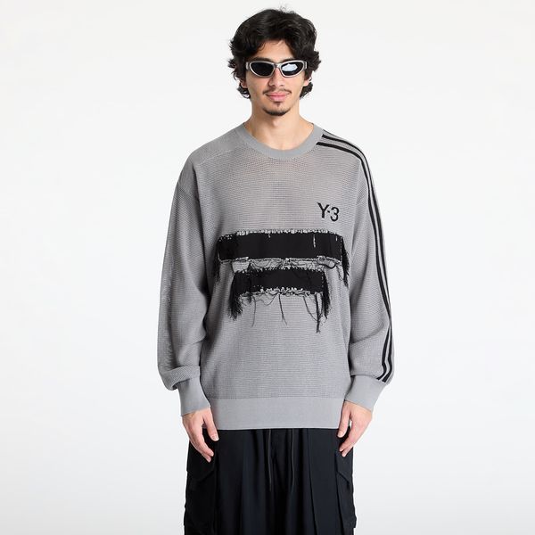 Y-3 Пуловер Y-3 Graphic Knit Crew Sweatshirt UNISEX Solid Grey S