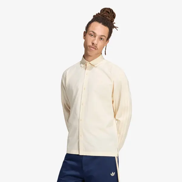 adidas Originals Риза adidas 3 Stripes Button Up Shirt Warm Vanilla M