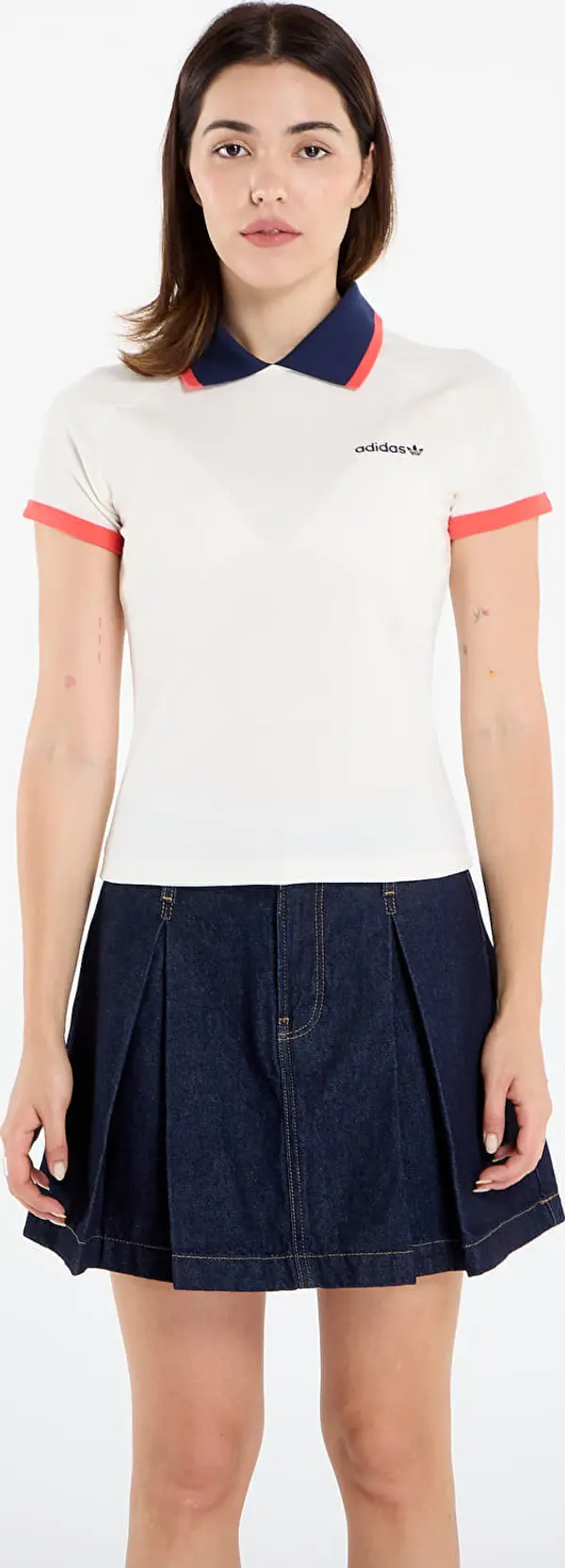 adidas Originals Риза adidas Polo Shirt Off White XS