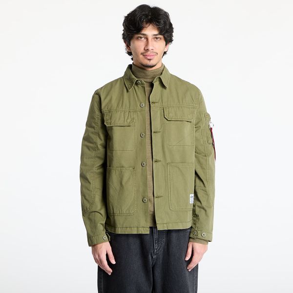 Alpha Industries Inc. Риза Alpha Industries Inc. Color Block Overshirt Dark Olive L