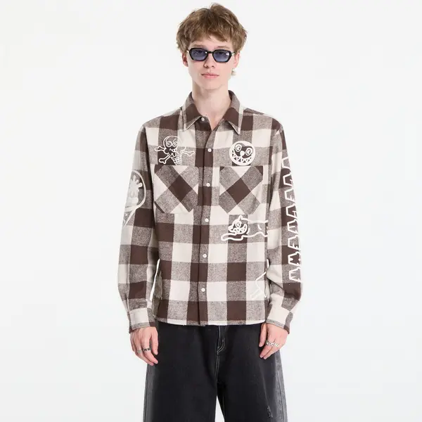 Billionaire Boys Club Icecream Риза Billionaire Boys Club Icecream Multi Logo Check Ls Shirt Brown M