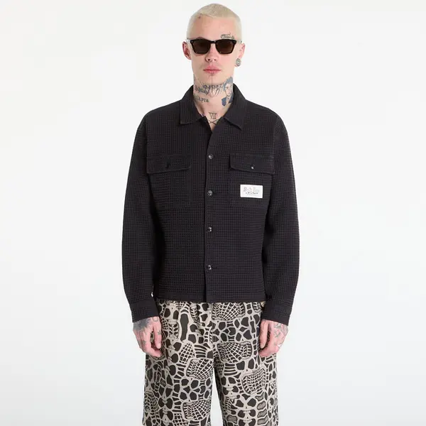 Brain Dead Риза Brain Dead Waffle Button Front Shirt Black L