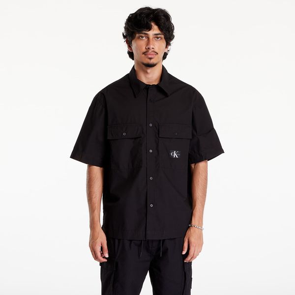 Calvin Klein Риза Calvin Klein Jeans Cotton Poplin Utility Shirt Black S