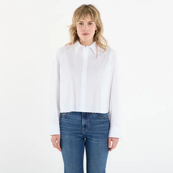 Calvin Klein Риза Calvin Klein Jeans Solid Boxy Cropped Shirt White M