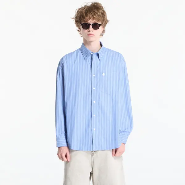 Carhartt WIP Риза Carhartt WIP L/S Keene Shirt UNISEX Keene Stripe, Curacao XS