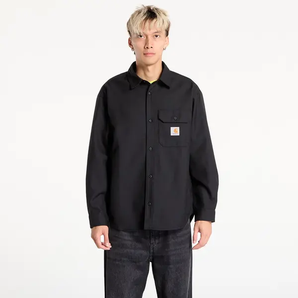 Carhartt WIP Риза Carhartt WIP L/S Ray Shirt UNISEX Black Rigid M