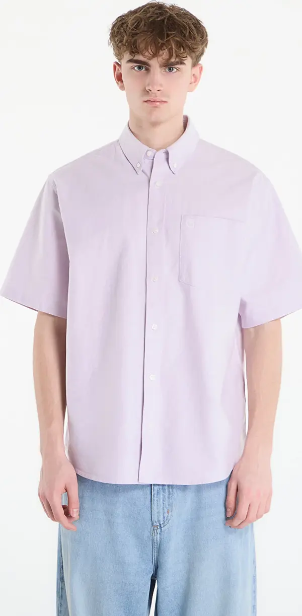 Carhartt WIP Риза Carhartt WIP S/S Braxton Shirt UNISEX Gentle Purple/ Wax M