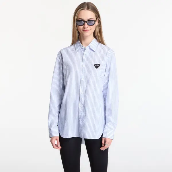 Comme des Garçons PLAY Риза Comme des Garçons PLAY Shirt Black Emblem Woven UNISEX Blue XXL