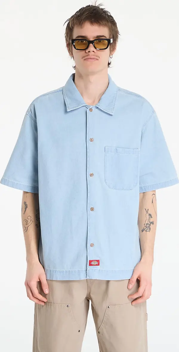 Dickies Риза Dickies Denim Shirt Ss Fog Blue XL