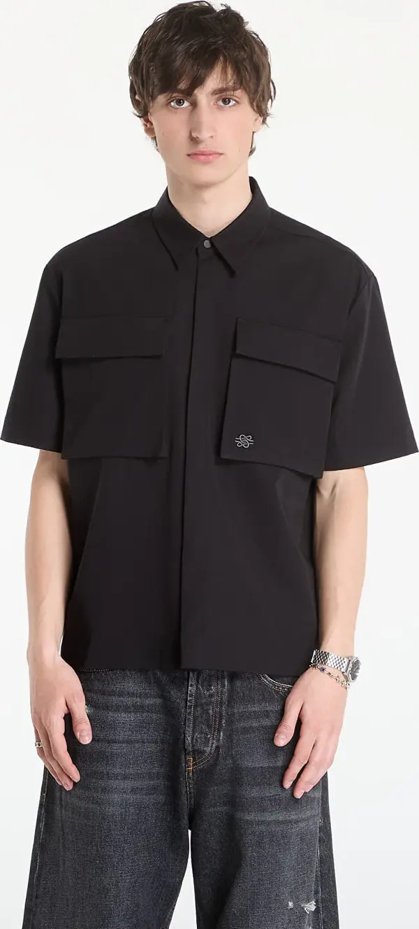 Filling Pieces Риза Filling Pieces Resort Shirt Drapy Black S