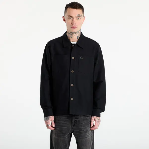 FRED PERRY Риза FRED PERRY Brushed Twill Overshirt Black M