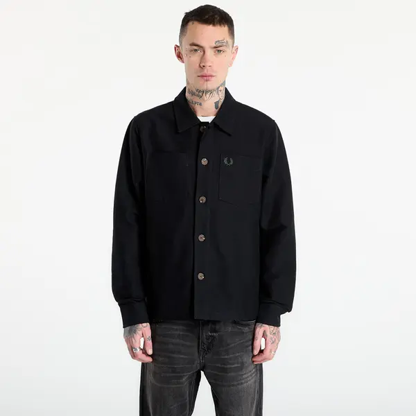 FRED PERRY Риза FRED PERRY Brushed Twill Overshirt Black XL