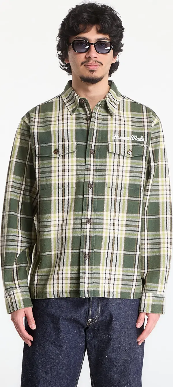 HUMAN MADE Риза HUMAN MADE Check Shirt UNISEX Green XL