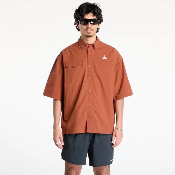 Nike Риза Nike ACG "Orb Weaver" UV Repel Short-Sleeve Shirt Cinnamon/ Picante Red/ Summit White XL