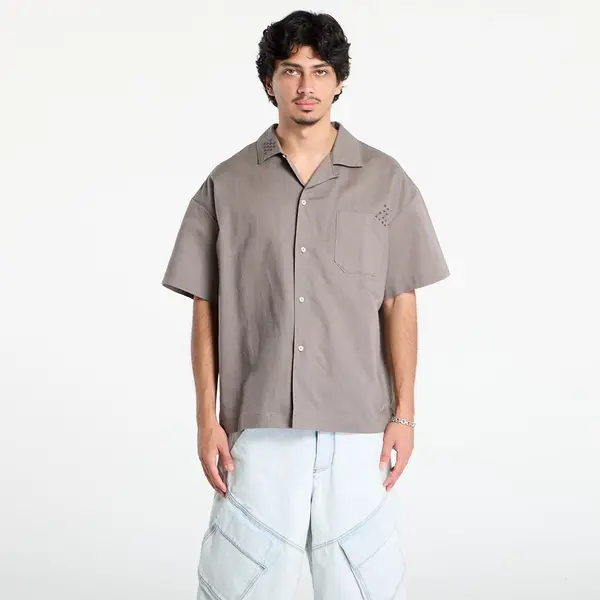 Nike Риза Nike Life Men's Linen Short-Sleeve Button Down Cave Stone/ Anthracite/ Cave Stone S