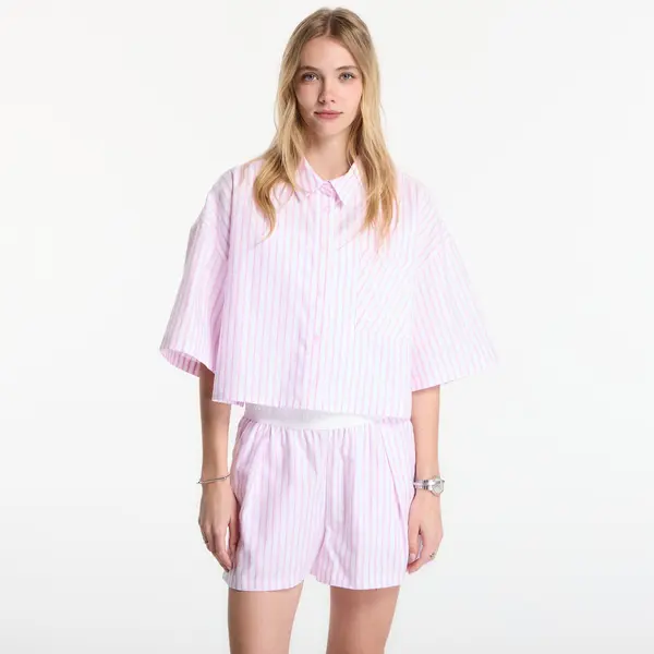 Nike Риза Nike Sportswear Chill Poplin Women's Oversized Short-Sleeve Top Lt Magenta/ Pink Foam/ Summit White XL