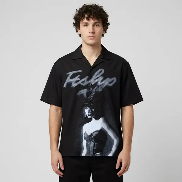FTSHP Риза Playboy x FTSHP Camp Shirt Black S