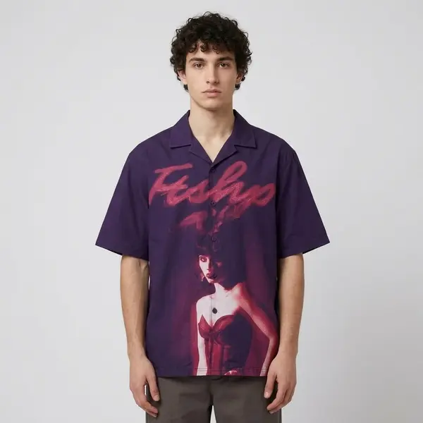 FTSHP Риза Playboy x FTSHP Camp Shirt Purple XS