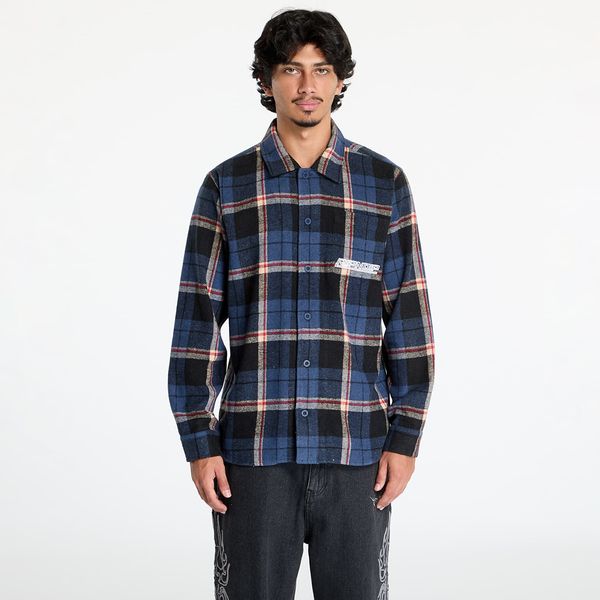 RIPNDIP Риза RIPNDIP Robo Button Up Flannel Shirt Navy M