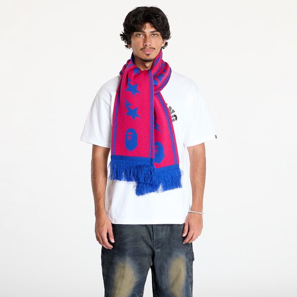 A BATHING APE Шал A BATHING APE Jacquard Bape Logo Long Scarf M Pink Universal