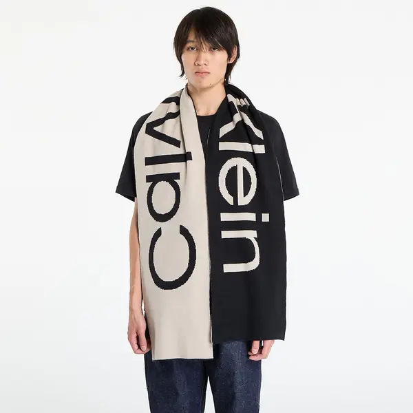 Calvin Klein Шал Calvin Klein Bold Logo 2-Tone Wool Scarf Black Universal
