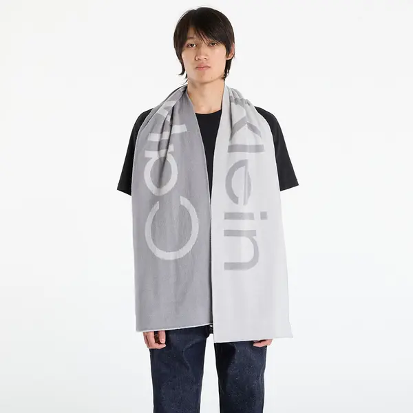 Calvin Klein Шал Calvin Klein Bold Logo 2-Tone Wool Scarf Grey Universal