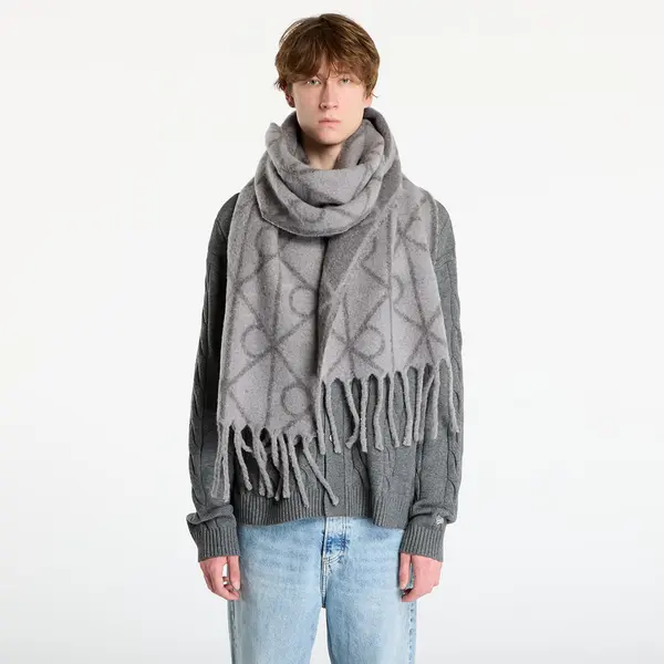 Calvin Klein Шал Calvin Klein Emblem Aop Brushed Scarf Grey Universal
