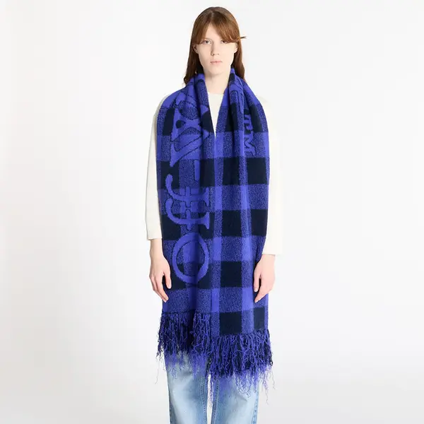 Off-White Шал Off-White Bookish Check S Cobalt Blue/ Light Blue Universal