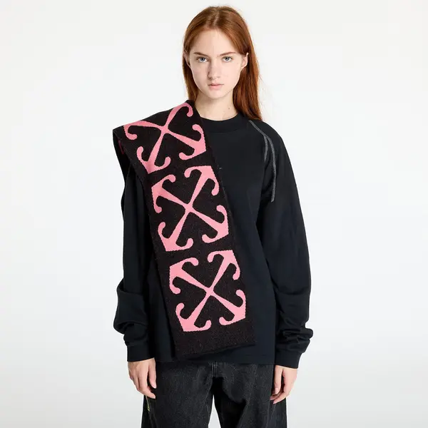 OFF-WHITE KIDS Шал Off-White Kids Arrow Diag Scarf Black/ Pink Universal