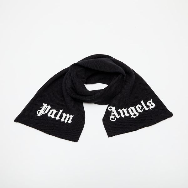 Palm Angels Kids Шал Palm Angels Kids Logo Knit Scarf Black/ White Universal