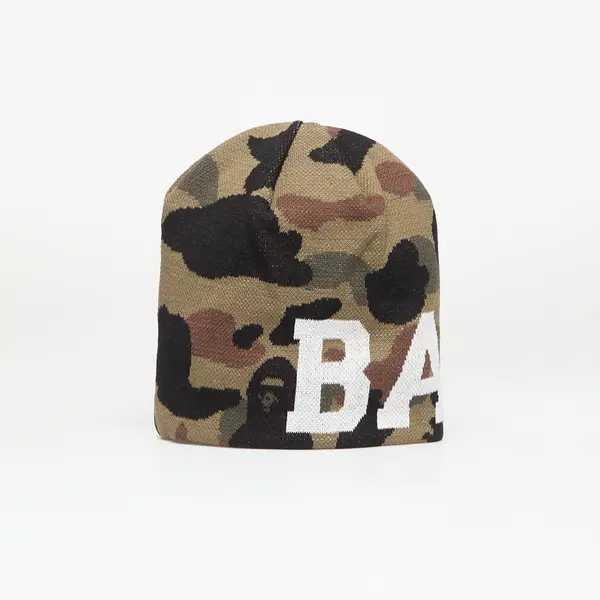 A BATHING APE Шапка A BATHING APE 1St Camo Knit Cap Green Universal