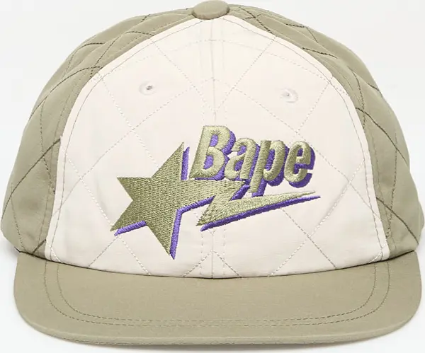A BATHING APE Шапка A BATHING APE Bape Sta Logo Quilting Cap Olive Drab Universal