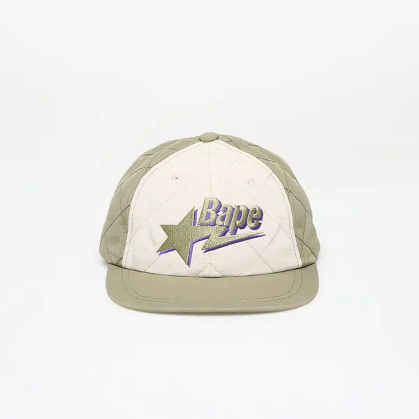 A BATHING APE Шапка A BATHING APE Bape Sta Logo Quilting Cap Olive Drab Universal