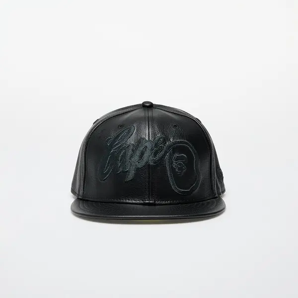 A BATHING APE Шапка A BATHING APE x New Era 59Fifty Leather Cap M Black XXL