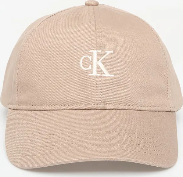 Calvin Klein Шапка Calvin Klein Monogram Embroidery Baseball Cap Desert Taupe/ Contrast Logo Universal