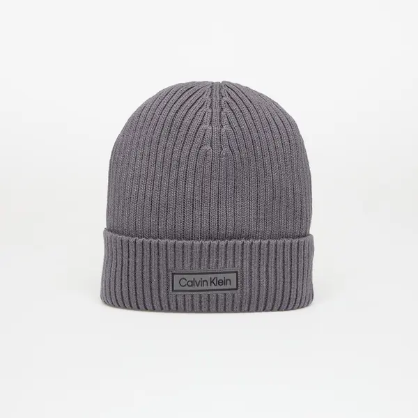 Calvin Klein Шапка Calvin Klein Patch Chunky Rib Cot Hat Grey Universal