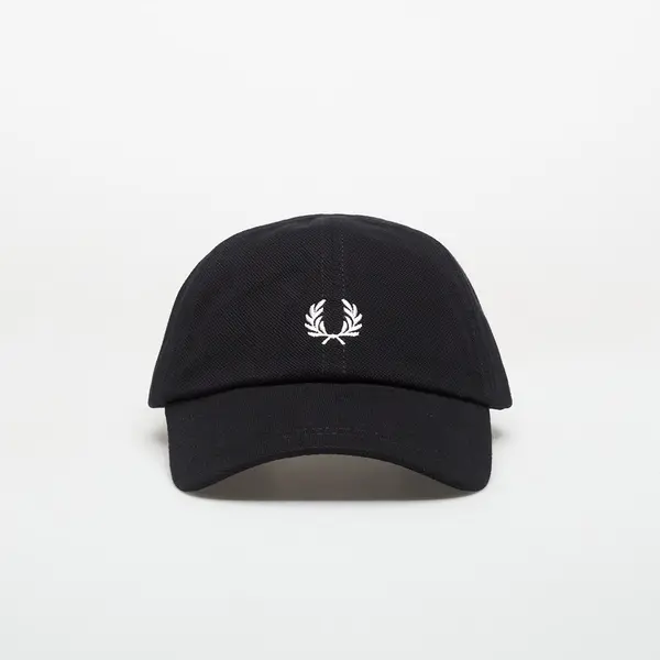 FRED PERRY Шапка FRED PERRY Pique Classic Cap Black/ Snowwhite Universal