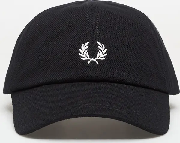 FRED PERRY Шапка FRED PERRY Pique Classic Cap Black/ Snowwhite Universal