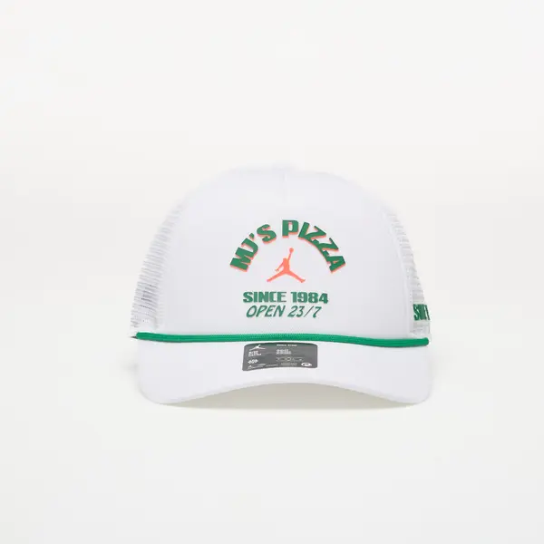 Jordan Шапка Jordan Rise Structured Trucker Cap White/ Court Green/ Infrared 23 L/XL