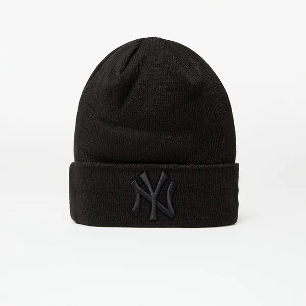New Era Шапка New Era Cap Mlb Essential Cuff Knit New York Yankees Black/ Black Universal
