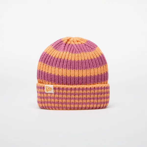 New Era Шапка New Era Knit Medium Stripe Beanie Orange Glaze Universal
