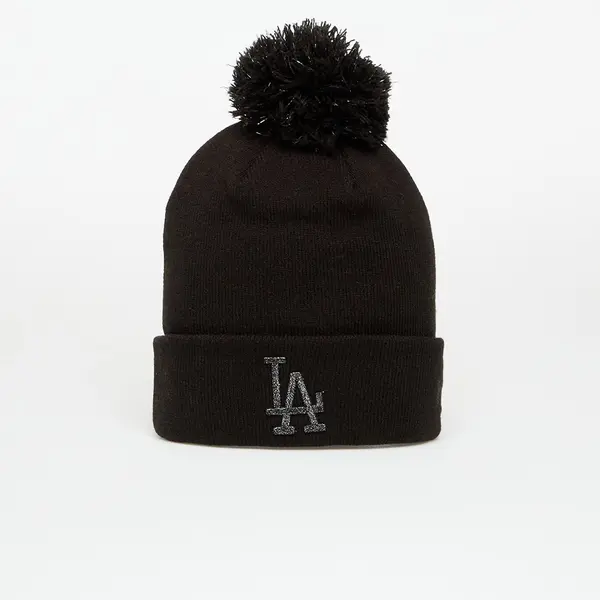 New Era Шапка New Era Knit Medium Wmns MLB Metallic Bobble Beanie Los Angeles Dodgers Black Universal