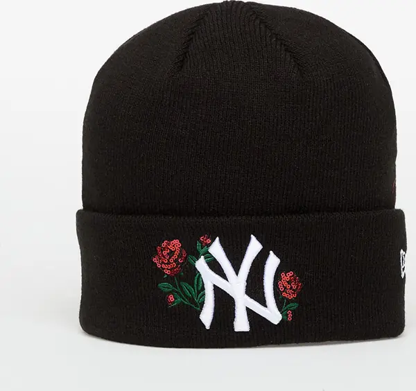 New Era Шапка New Era Knit Medium Wmns MLB Sequin Rose New York Yankees Beanie Black Universal