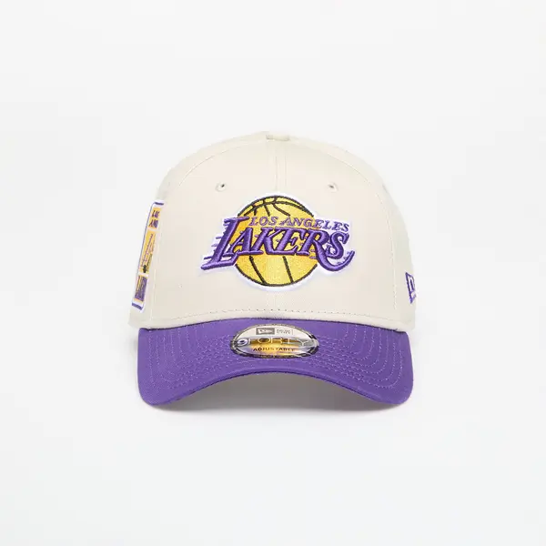 New Era Шапка New Era Los Angeles Lakers 9FORTY Contrast Patch Adjustable Cap Stone/ True Purple Universal