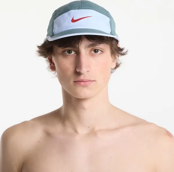 Nike Шапка Nike Fly Dri-FIT Unstructured Swoosh Cap Mineral Slate/ Hydrogen Blue/ Team Crimson M/L