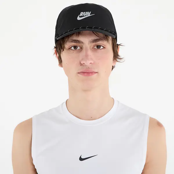 Nike Шапка Nike Pro Dri-FIT Unstructured Swoosh Run Cap Black/ Anthracite/ Reflective Silv M/L