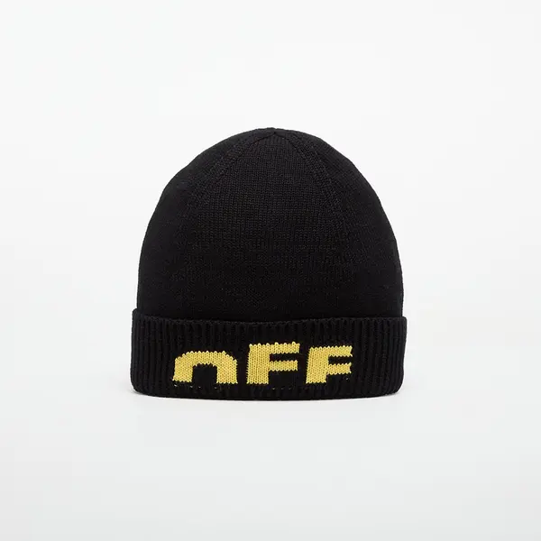 OFF-WHITE KIDS Шапка OFF-WHITE KIDS Type Logo Beanie Black/ Yellow II
