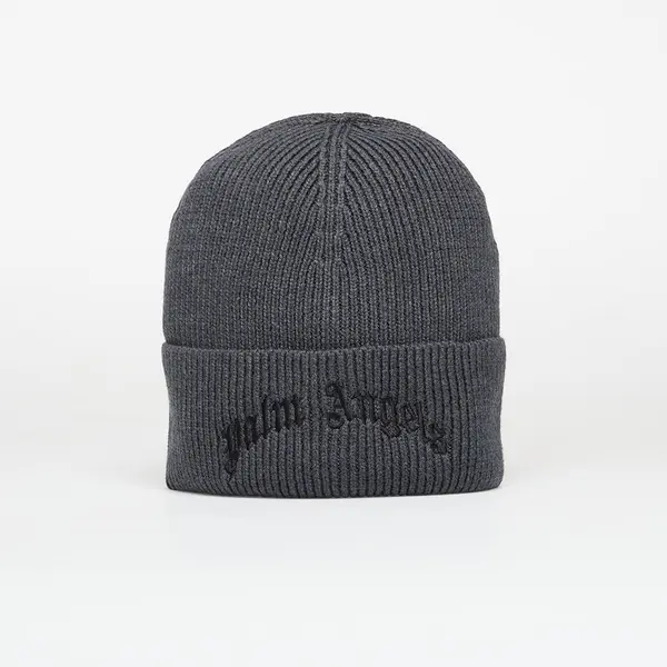 Palm Angels Шапка Palm Angels Curved Logo Beanie Anthracite/ Black Universal
